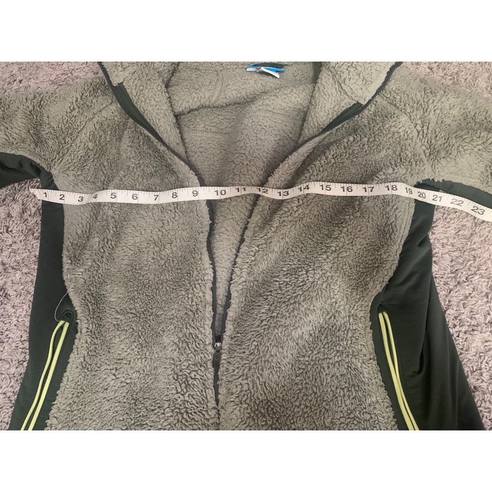 Columbia Sherpa Fleece Jacket Womens XL Sage Green Full Zip High Pile Soft - Picture 2 of 7